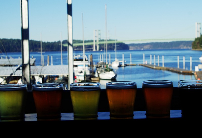 Narrows Brewing Company beer flight