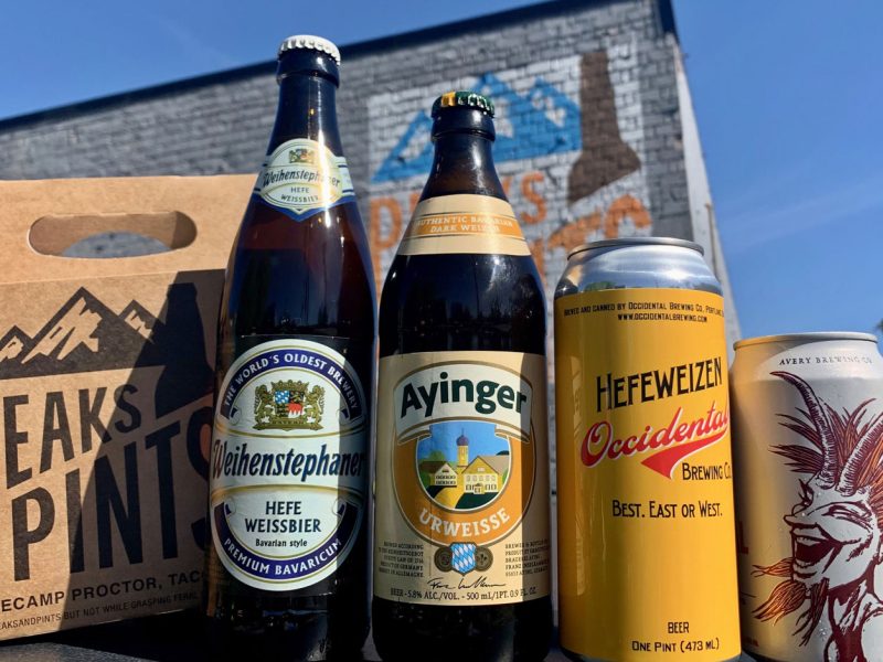 Wheat beer flight in Tacoma