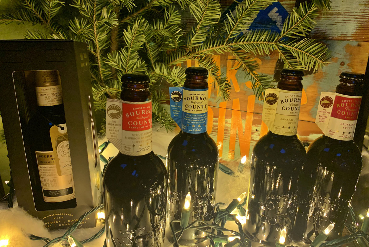 Peaks and Pints Beer Flight Bourbon County Variants Peaks and Pints