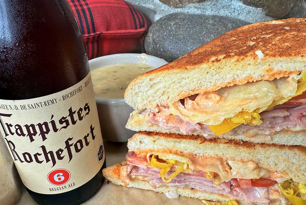 Peaks & Pints Wednesday Sandwich Special pairs well with this Belgian dubbel.